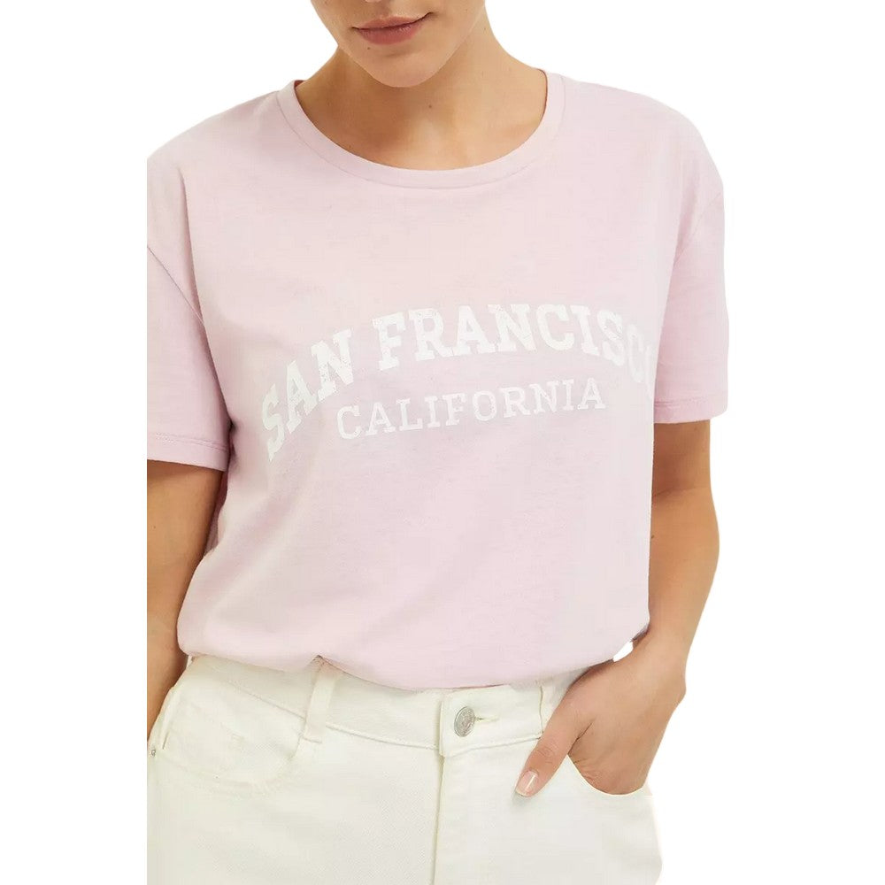 Pink - Side - Dorothy Perkins Womens-Ladies San Francisco Longline T-Shirt