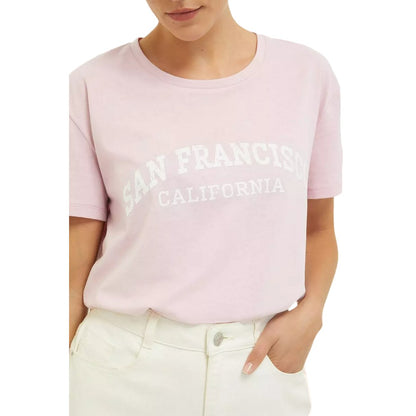 Pink - Side - Dorothy Perkins Womens-Ladies San Francisco Longline T-Shirt