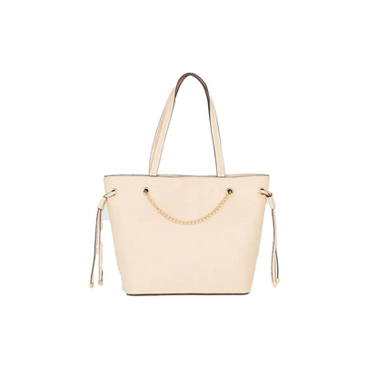 Cream - Front - Faith Womens-Ladies Alice Chain Detail Tote Bag
