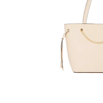 Cream - Side - Faith Womens-Ladies Alice Chain Detail Tote Bag