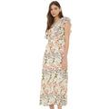 Ivory - Front - Dorothy Perkins Womens-Ladies Floral Textured Midi Dress