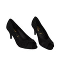 Natural Black - Front - Good For The Sole Womens-Ladies Honey Peep Toe Wide Sandals