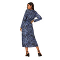 Blue - Back - Dorothy Perkins Womens-Ladies Zebra Print Ruched Front Midi Dress