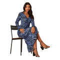 Blue - Lifestyle - Dorothy Perkins Womens-Ladies Zebra Print Ruched Front Midi Dress