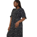 Black - Lifestyle - Dorothy Perkins Womens-Ladies Spotted Plus Tie Sleeves Midi Dress