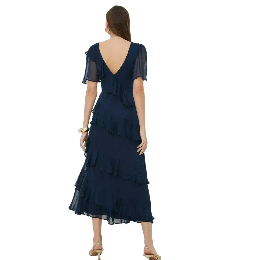 Dorothy Perkins Womens/Ladies Chiffon Frill Midi Dress – Universal Textiles