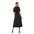 Black - Back - Dorothy Perkins Womens-Ladies Shirred Waist Midi Dress