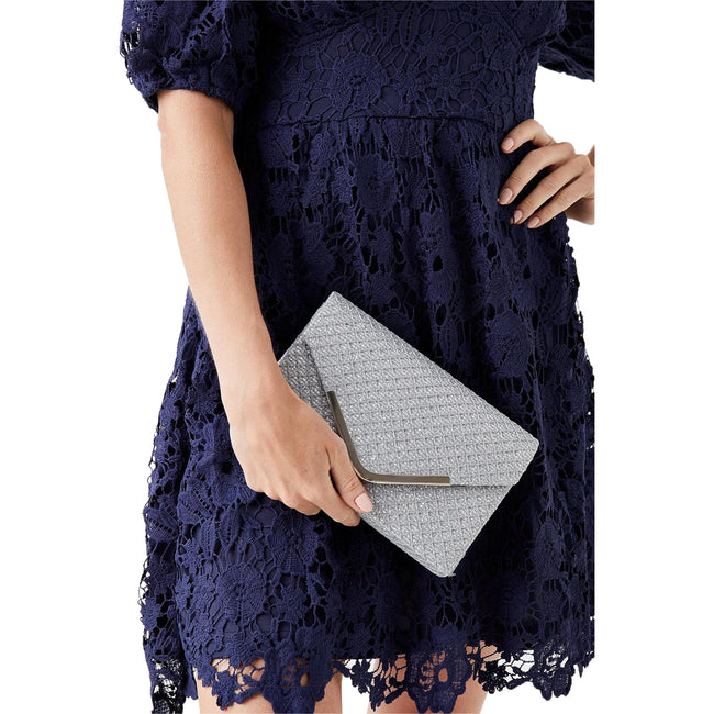 Dorothy Perkins Womens Ladies Brooke Glitter Clutch Bag Discounts on great Brands