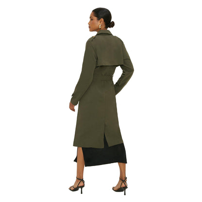 Khaki - Back - Dorothy Perkins Womens-Ladies Lightweight Trench Coat