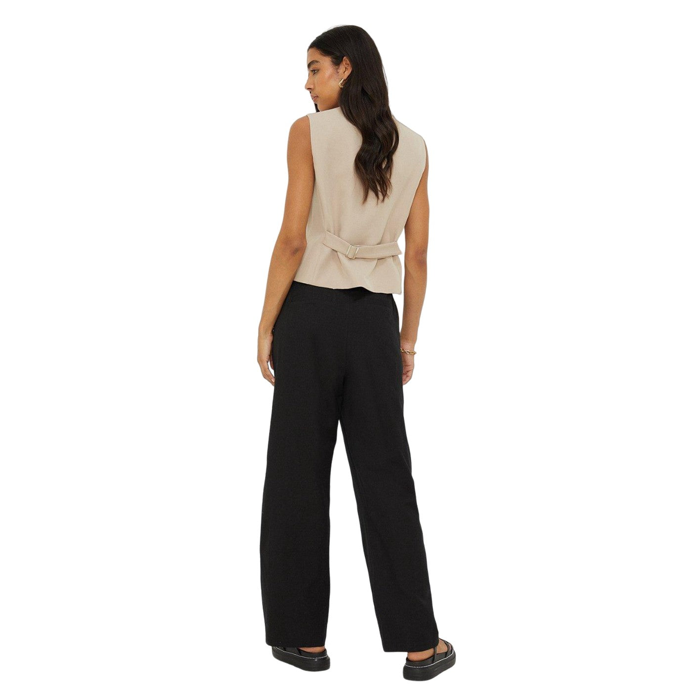 Black - Back - Dorothy Perkins Womens-Ladies Pocket Straight Leg Trousers