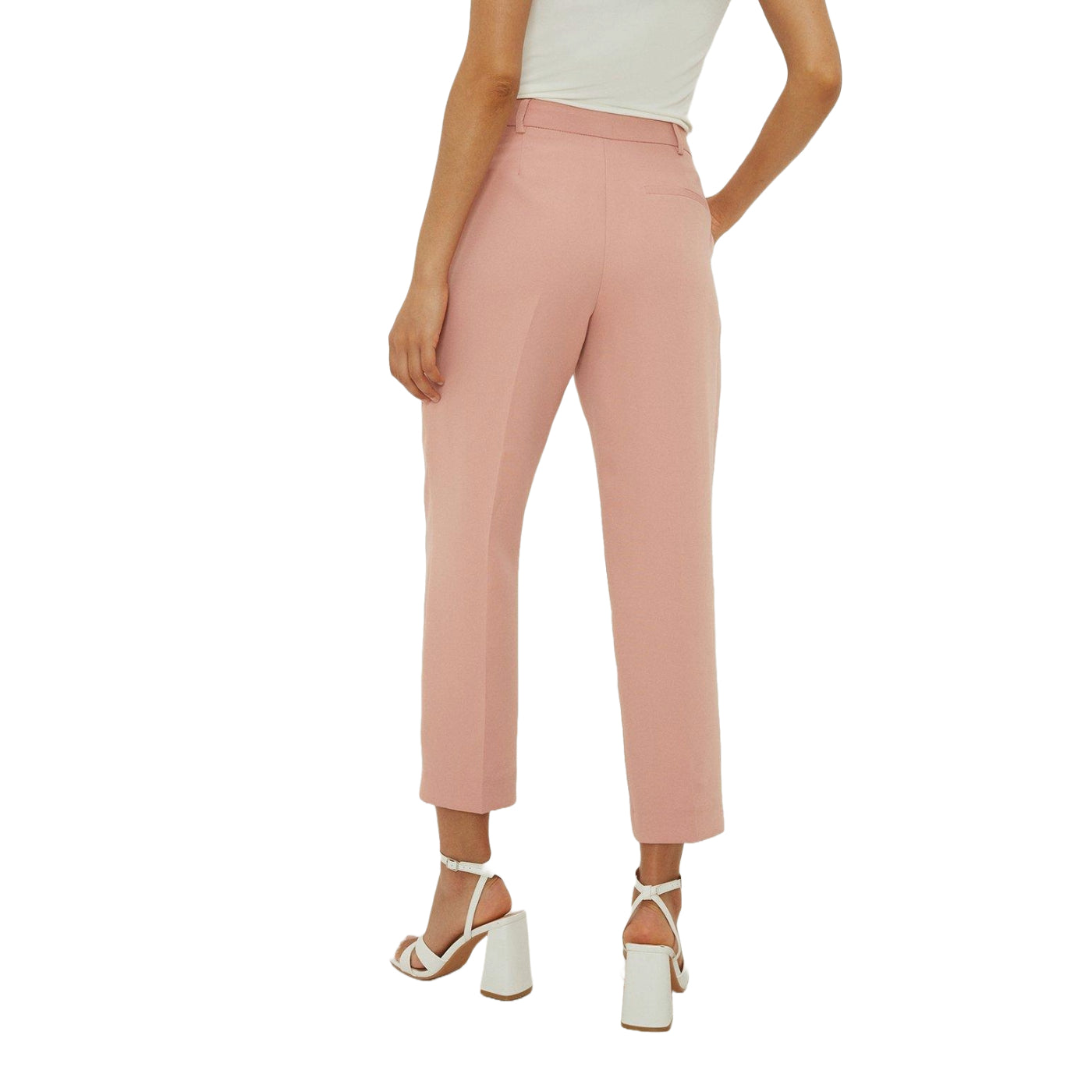 Blush - Back - Dorothy Perkins Womens-Ladies Petite Ankle Grazer Trousers