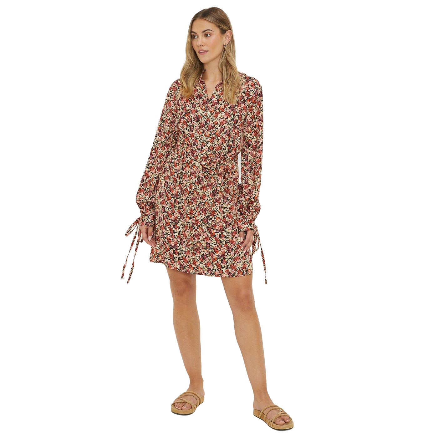 Multicoloured - Lifestyle - Dorothy Perkins Womens-Ladies Ditsy Print Belt Mini Dress