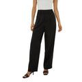 Black - Front - Dorothy Perkins Womens-Ladies Pleat Front Petite Straight Trousers