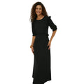 Black - Front - Dorothy Perkins Womens-Ladies Ruffled Tall Midi Dress