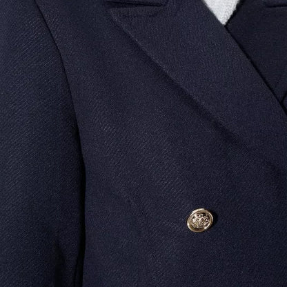 Navy - Lifestyle - Dorothy Perkins Womens-Ladies Longline Military Button Petite Coat