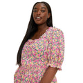 Pink - Side - Dorothy Perkins Womens-Ladies Floral Plus Blouse