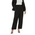Black - Front - Dorothy Perkins Womens-Ladies Pleated High Waist Petite Wide Leg Trousers
