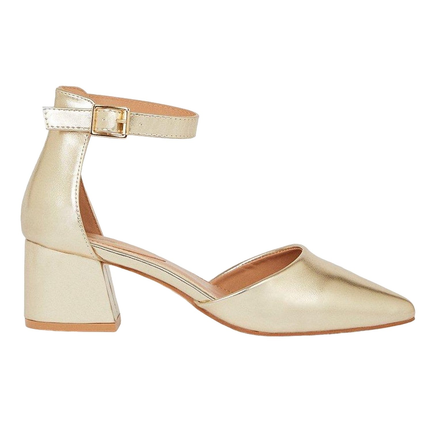 Gold - Back - Dorothy Perkins Womens-Ladies Ella Court Shoes