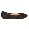 Black - Back - Good For The Sole Womens-Ladies Tammy Sparkle Ballerina Flats