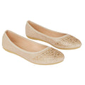 Rose Gold - Front - Good For The Sole Womens-Ladies Tammy Sparkle Ballerina Flats