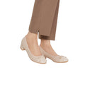 Blush - Side - Good For The Sole Womens-Ladies Talia Block Heel Ballerina Flats