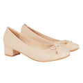 Blush - Front - Good For The Sole Womens-Ladies Talia Block Heel Ballerina Flats