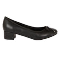 Black - Back - Good For The Sole Womens-Ladies Tara Block Heel Ballerina Flats