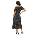 Black - Back - Dorothy Perkins Womens-Ladies Abstract Front Tie Midi Dress