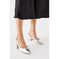 Silver - Front - Dorothy Perkins Womens-Ladies Ellen Sling Back Court Shoes