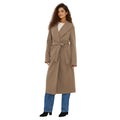 Mink - Front - Dorothy Perkins Womens-Ladies Wrap Tall Long Coat