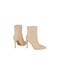 Beige - Back - Faith Womens-Ladies Madison Pointed Stiletto Heel Ankle Boots