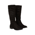 Natural Black - Front - Dorothy Perkins Womens-Ladies Karina Ruched Flat Knee-High Boots