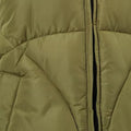 Olive - Close up - Dorothy Perkins Womens-Ladies Hooded Padded Longline Gilet