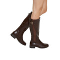 Brown - Side - Dorothy Perkins Womens-Ladies Karla Knee-High Riding Boots