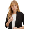 Black - Side - Dorothy Perkins Womens-Ladies Petite Ruched Blazer