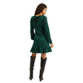 Green - Back - Dorothy Perkins Womens-Ladies Leopard Print Frill Hem Petite Mini Dress