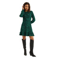 Green - Front - Dorothy Perkins Womens-Ladies Leopard Print Frill Hem Petite Mini Dress