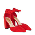 Red - Back - Dorothy Perkins Womens-Ladies Edie Two Part Court Shoes