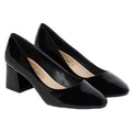 True Black - Front - Principles Womens-Ladies Deacon Almond Toe Block Heel Court Shoes
