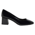 True Black - Back - Principles Womens-Ladies Deacon Almond Toe Block Heel Court Shoes