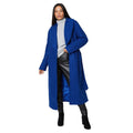 Cobalt - Side - Dorothy Perkins Womens-Ladies Bouclé Wrap Longline Coat