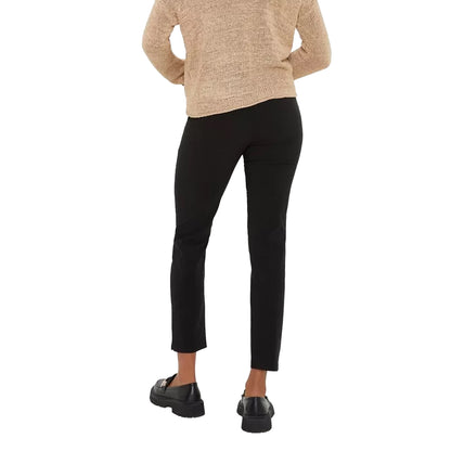 Black - Back - Dorothy Perkins Womens-Ladies Bengaline High Waist Slim Trousers
