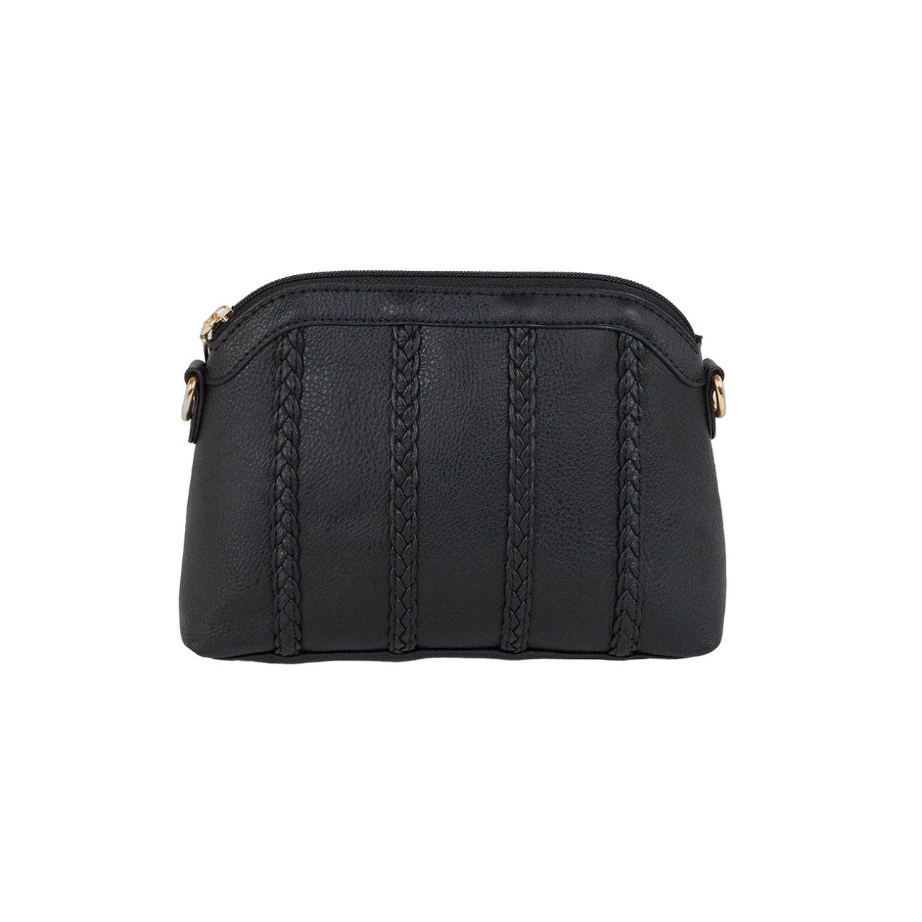 Black - Front - Dorothy Perkins Womens-Ladies Donna Plaited Crossbody Bag
