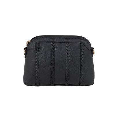 Black - Front - Dorothy Perkins Womens-Ladies Donna Plaited Crossbody Bag