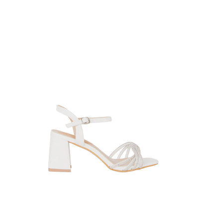 White - Back - Dorothy Perkins Womens-Ladies Bailey Sparkle Block Heel Sandals
