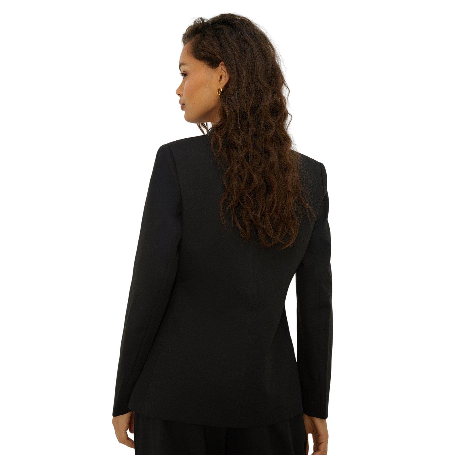 Black - Back - Dorothy Perkins Womens-Ladies Single-Breasted Petite Blazer