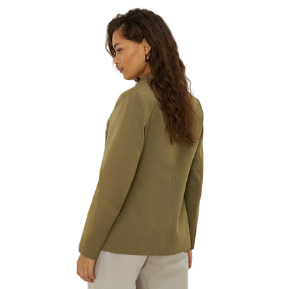 Khaki - Back - Dorothy Perkins Womens-Ladies Single-Breasted Petite Blazer
