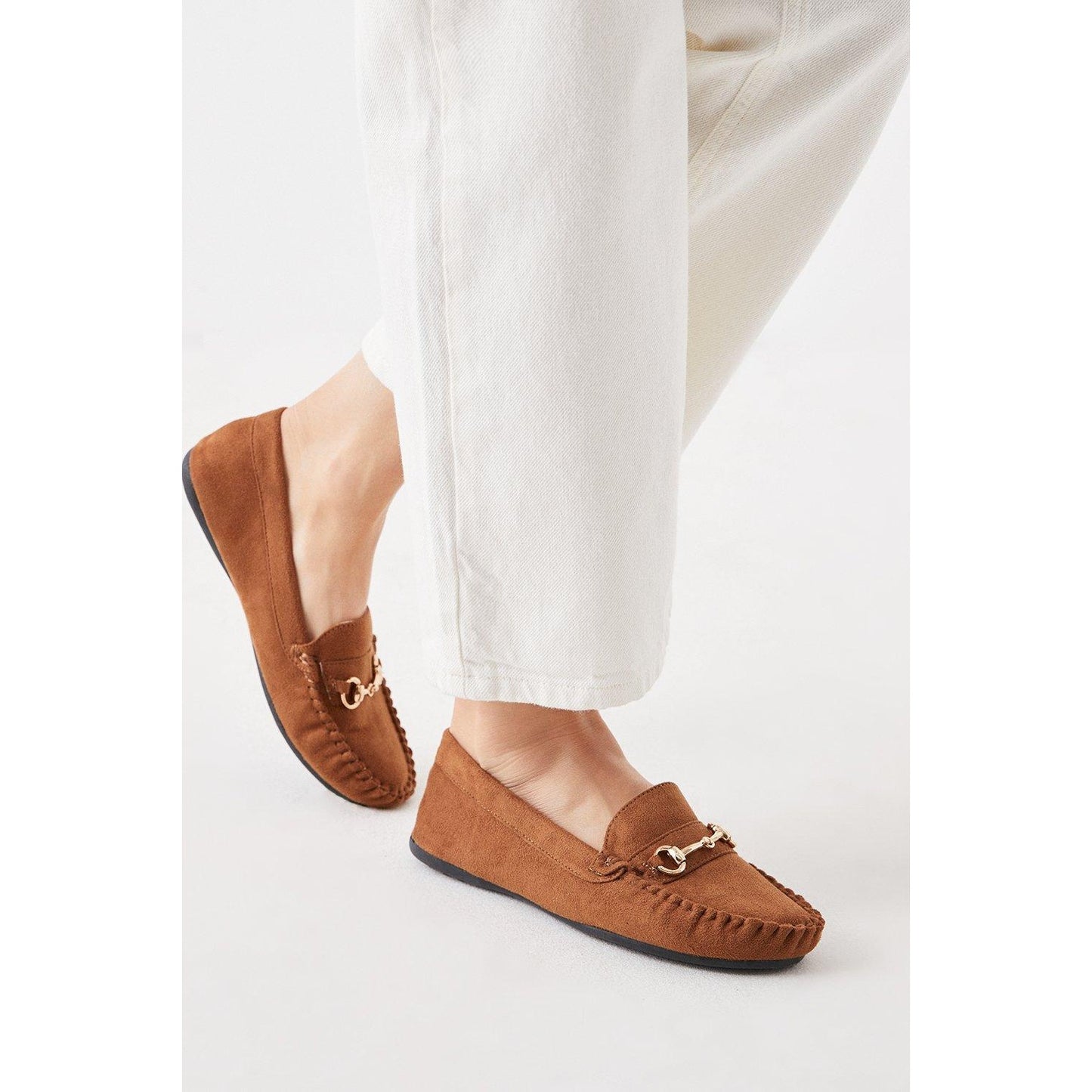 Tan - Front - Good For The Sole Womens-Ladies Nina Loafers