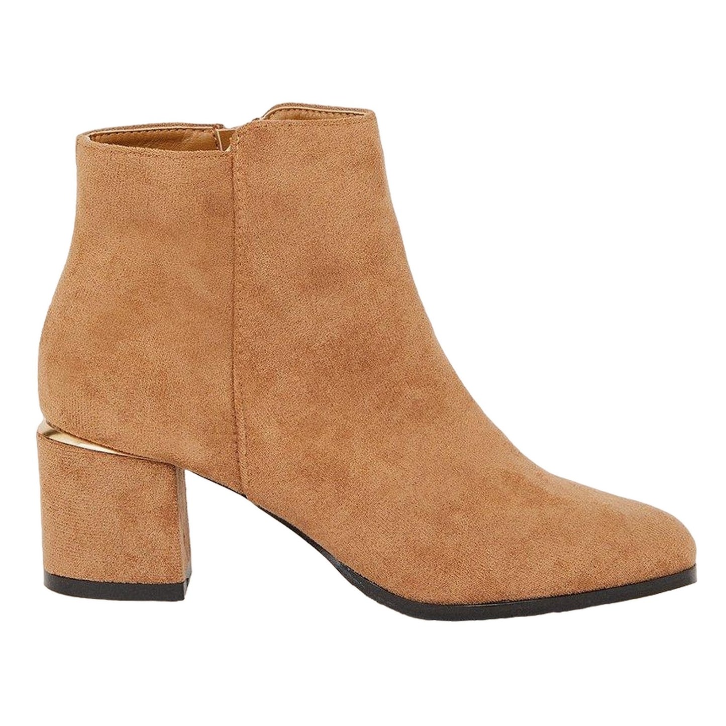 Tan - Back - Dorothy Perkins Womens-Ladies Alice Block Heel Ankle Boots
