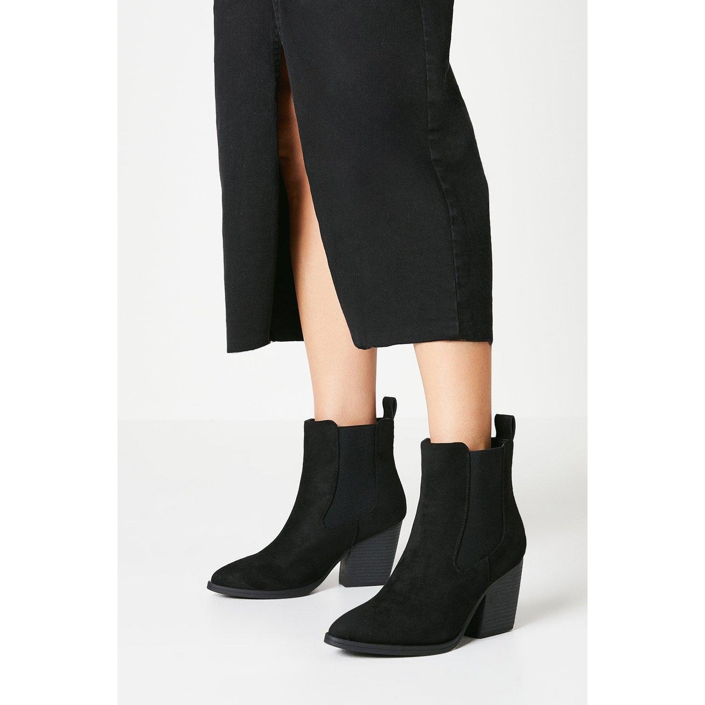 Natural Black - Front - Dorothy Perkins Womens-Ladies Maisy Ankle Boots